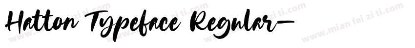 Hatton Typeface Regular字体转换